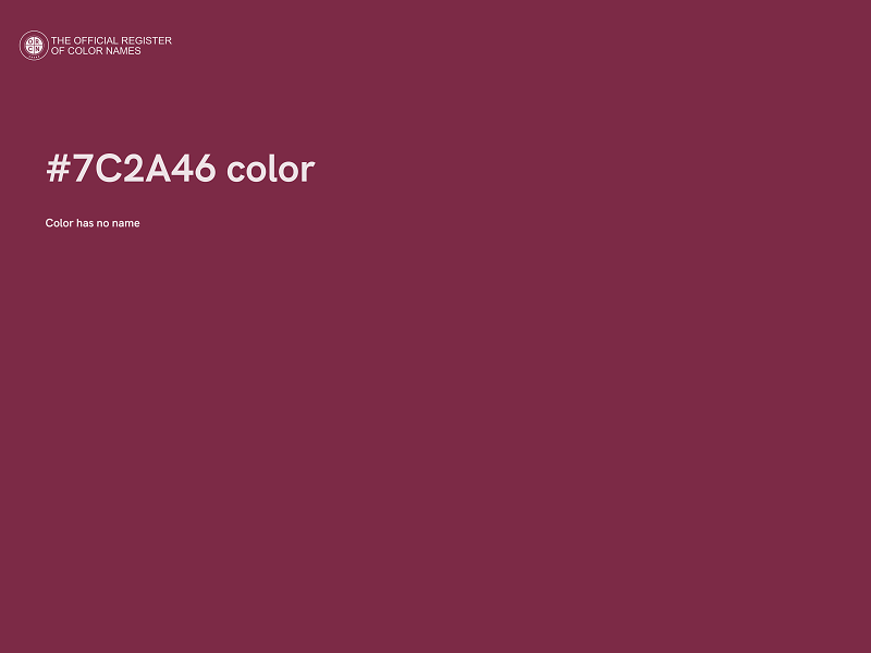 #7C2A46 color image