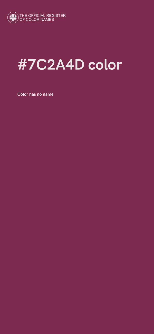 #7C2A4D color image