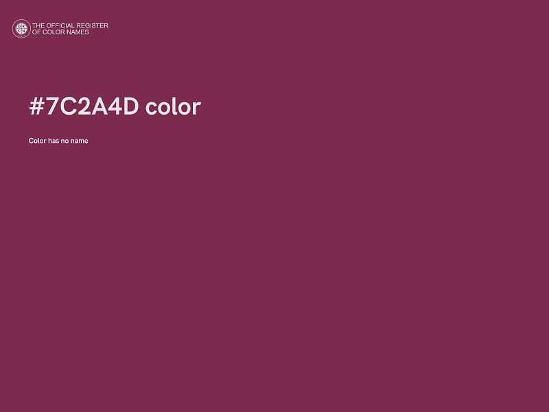 #7C2A4D color image