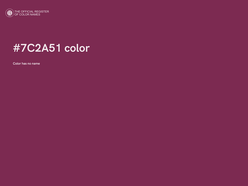 #7C2A51 color image