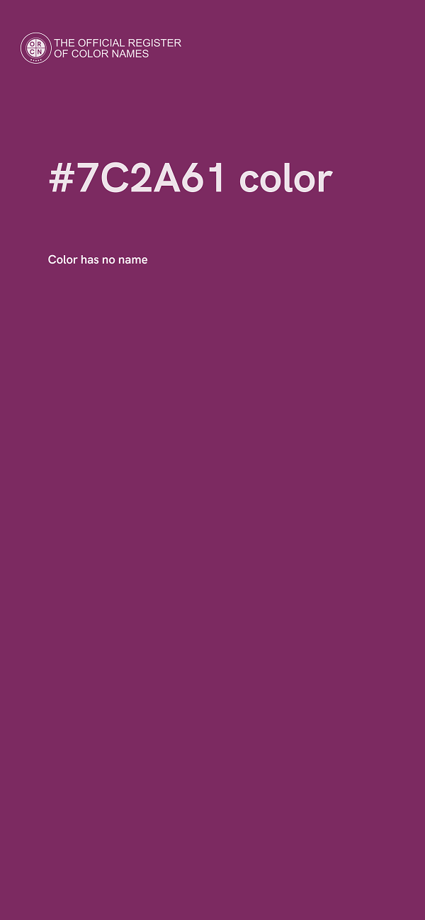 #7C2A61 color image