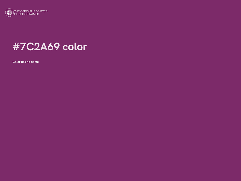 #7C2A69 color image