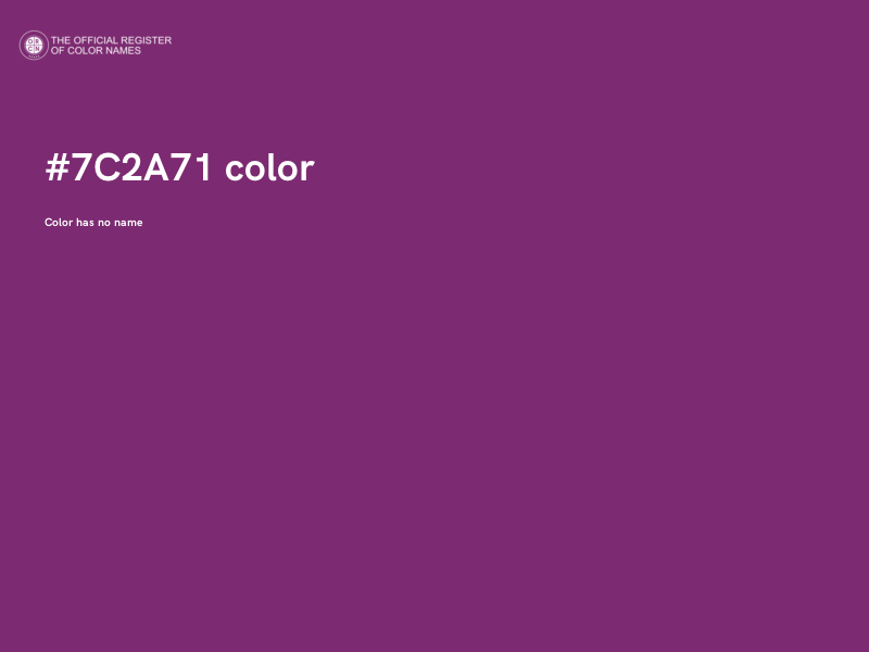 #7C2A71 color image