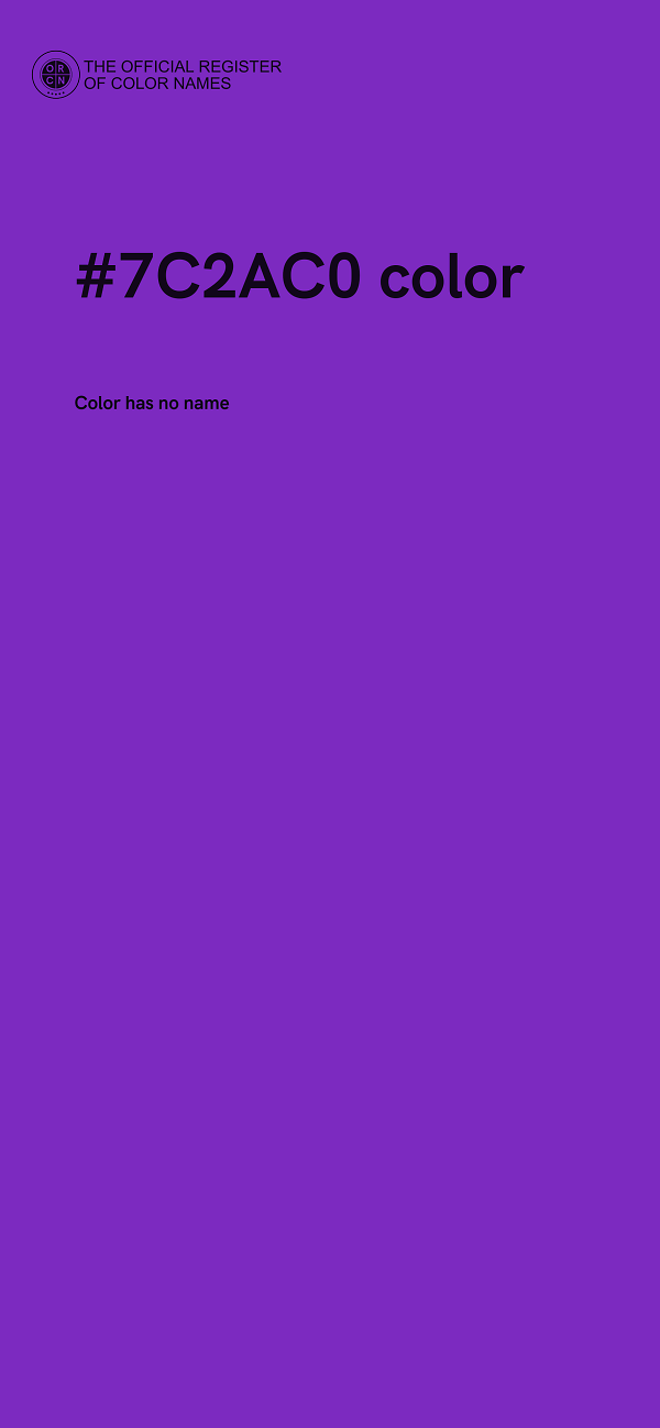 #7C2AC0 color image