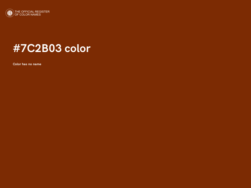 #7C2B03 color image