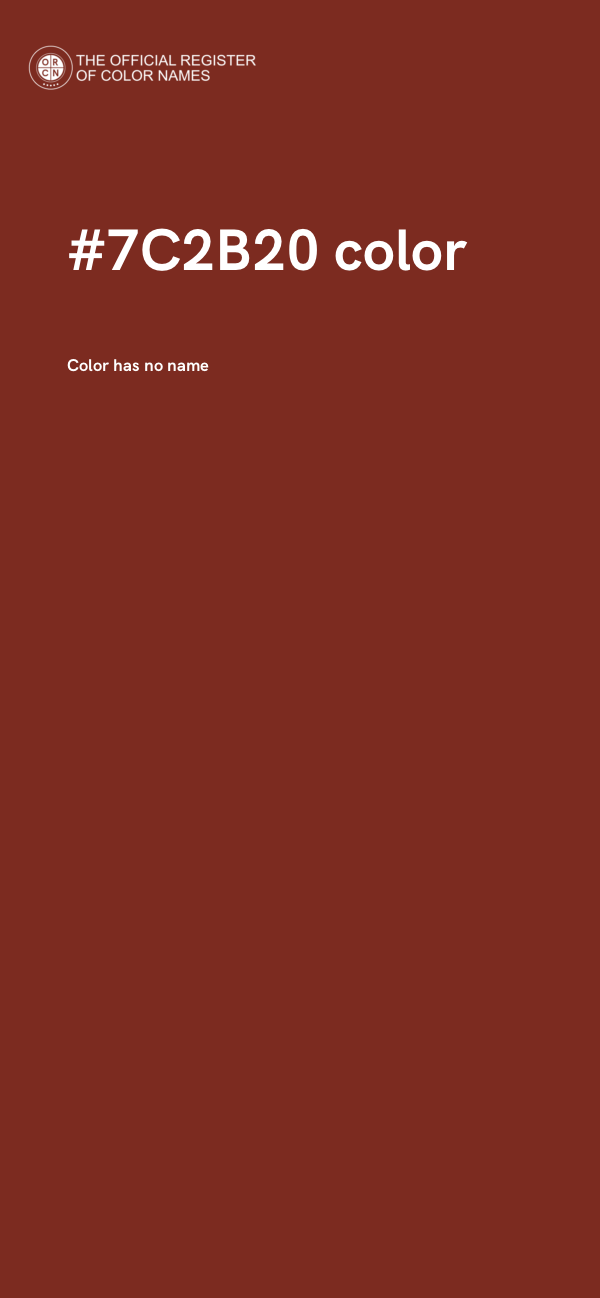 #7C2B20 color image