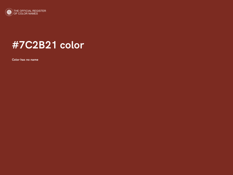 #7C2B21 color image