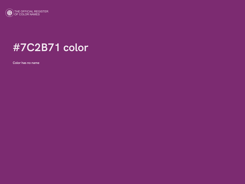 #7C2B71 color image