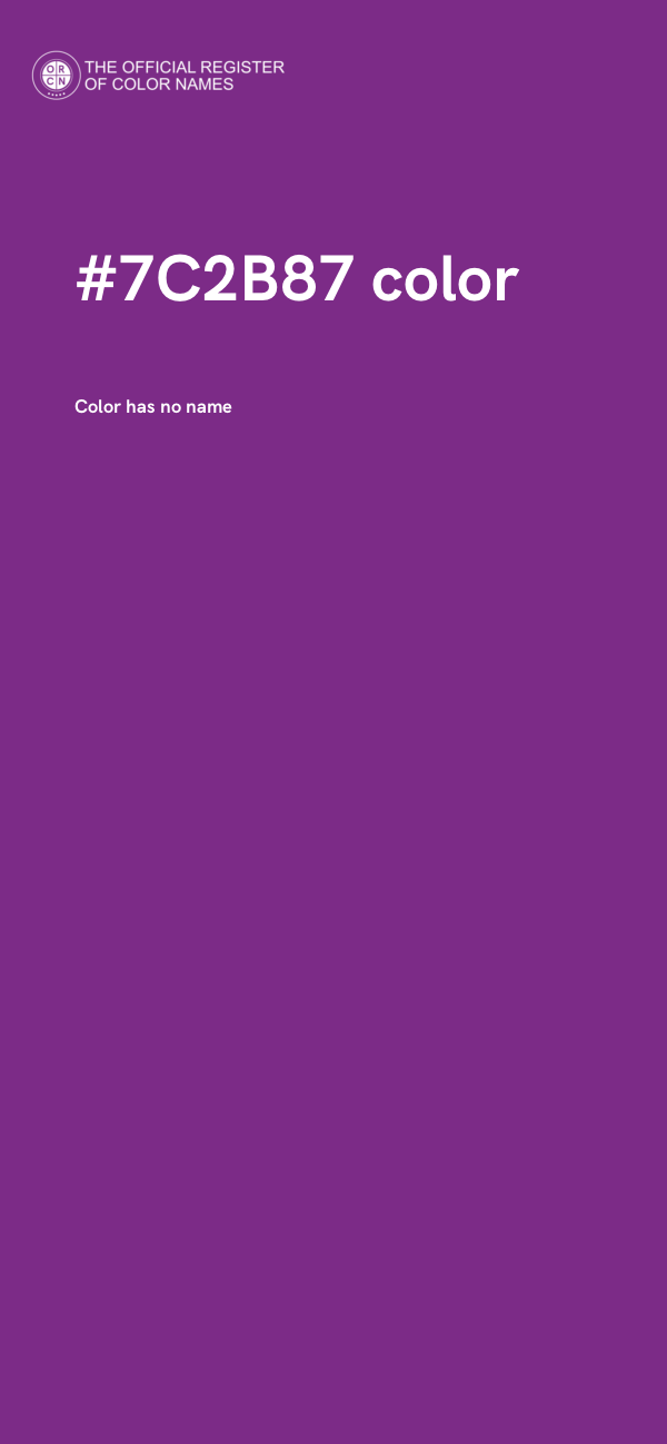 #7C2B87 color image