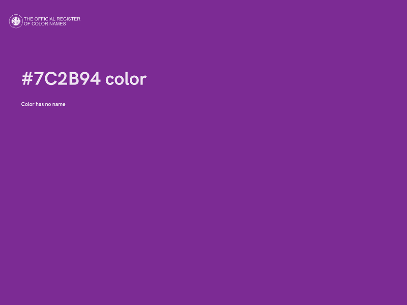 #7C2B94 color image