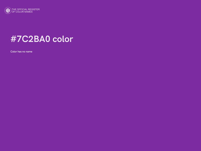 #7C2BA0 color image