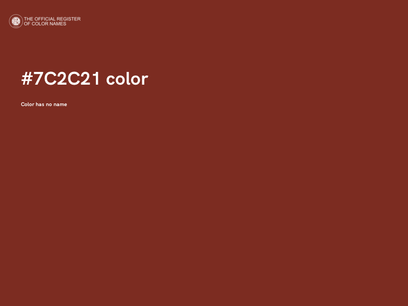 #7C2C21 color image