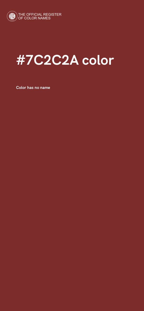 #7C2C2A color image