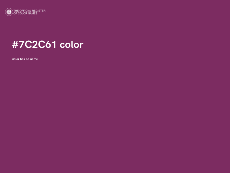 #7C2C61 color image