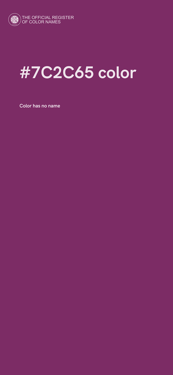 #7C2C65 color image