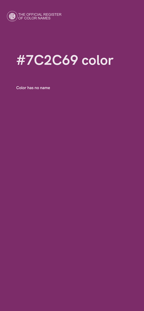 #7C2C69 color image