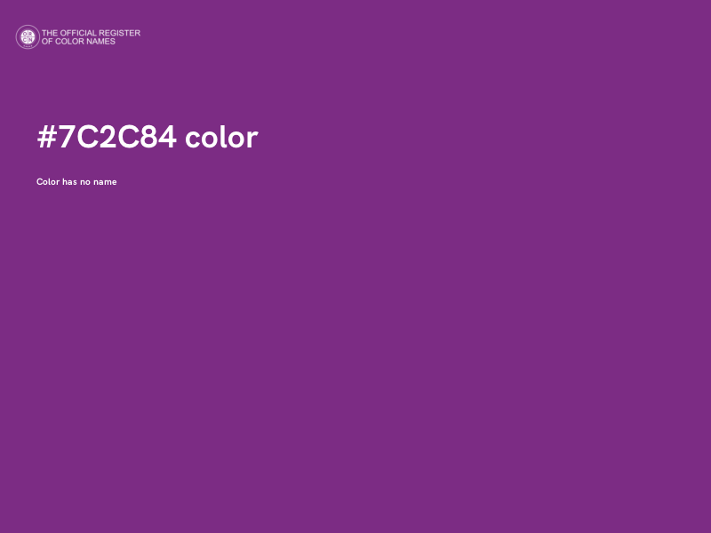 #7C2C84 color image