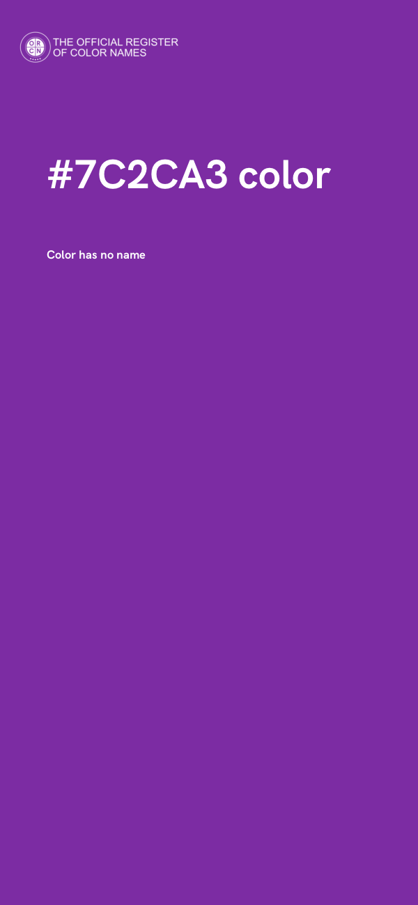 #7C2CA3 color image