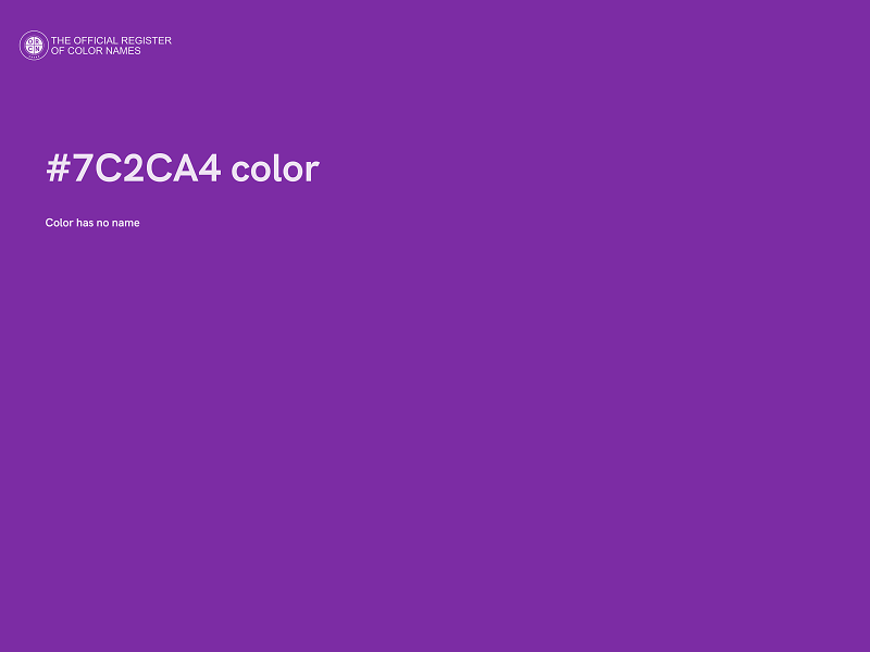 #7C2CA4 color image