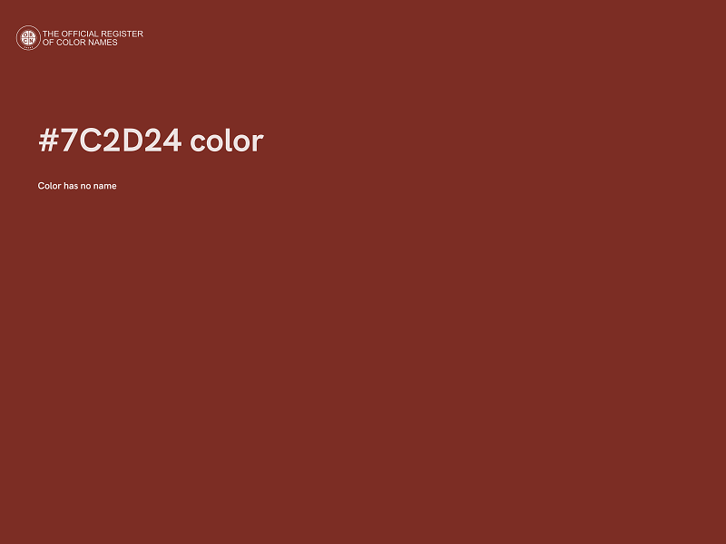 #7C2D24 color image