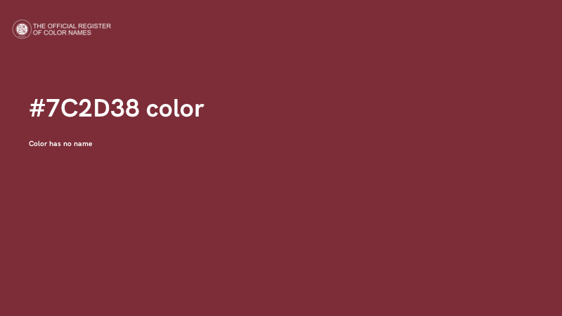 #7C2D38 color image