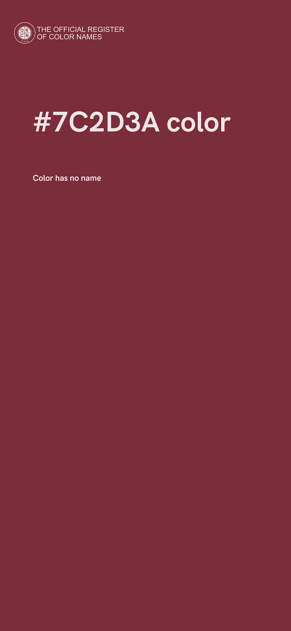 #7C2D3A color image