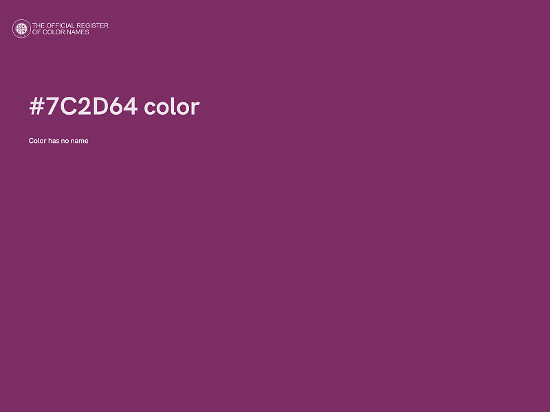 #7C2D64 color image