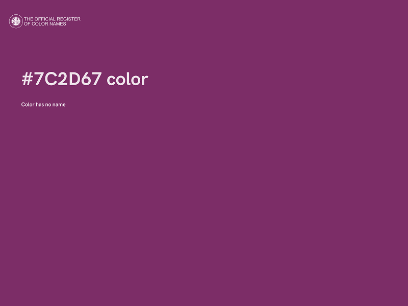 #7C2D67 color image