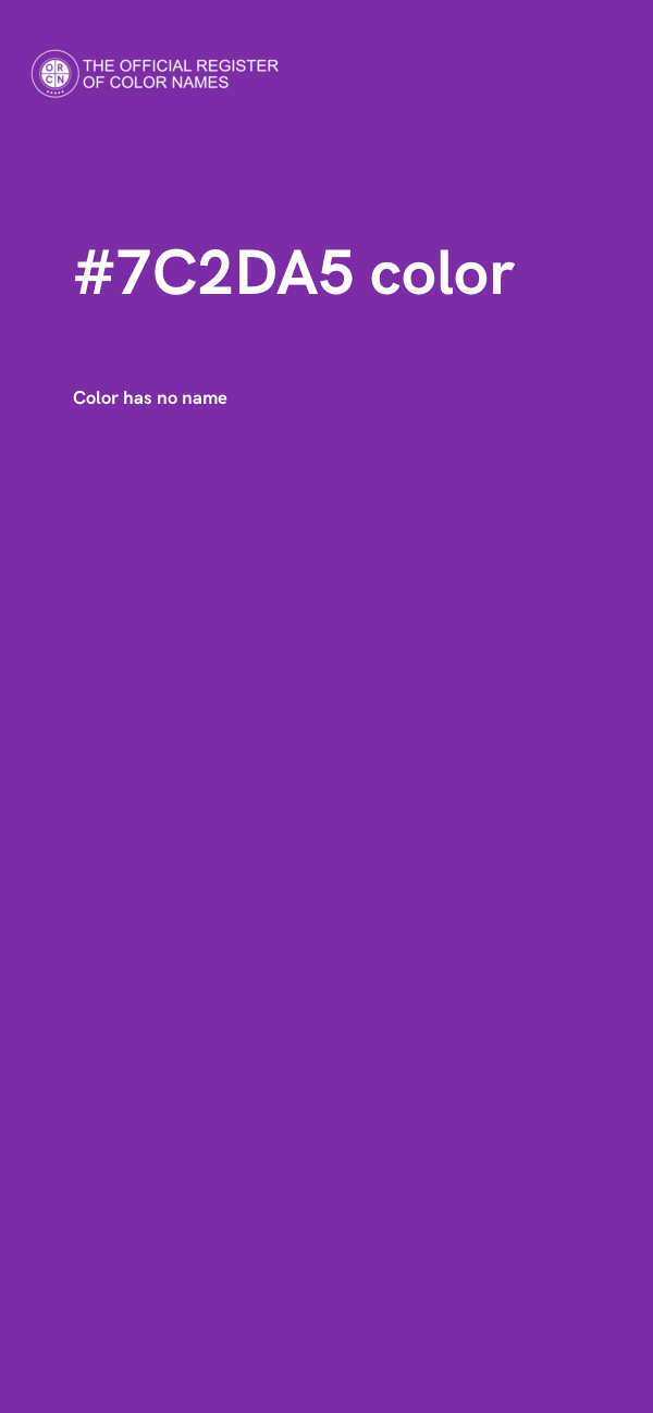 #7C2DA5 color image