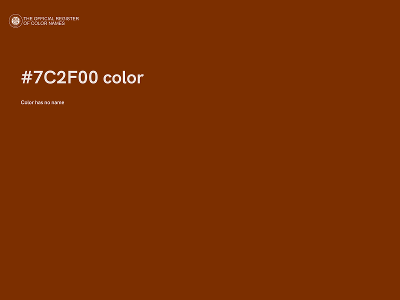 #7C2F00 color image