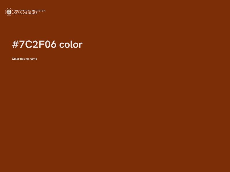 #7C2F06 color image