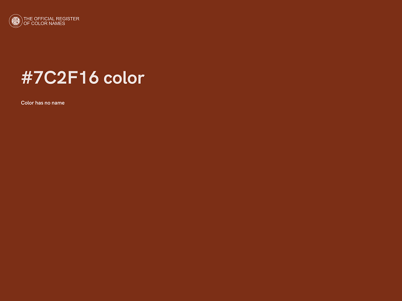 #7C2F16 color image