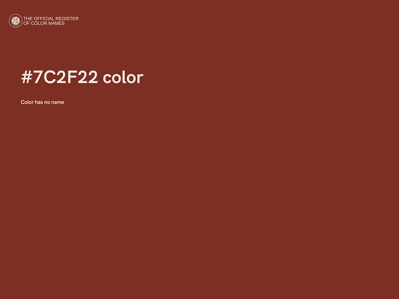 #7C2F22 color image