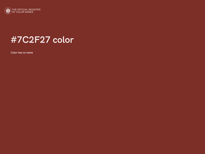 #7C2F27 color image