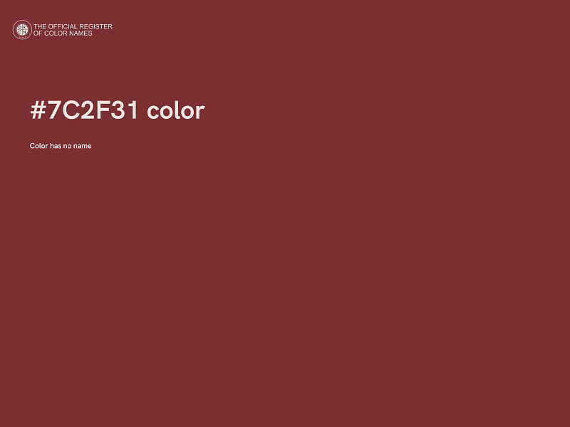 #7C2F31 color image