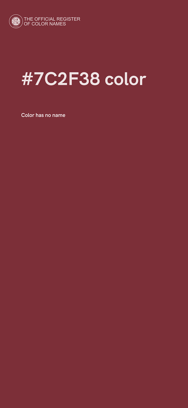 #7C2F38 color image