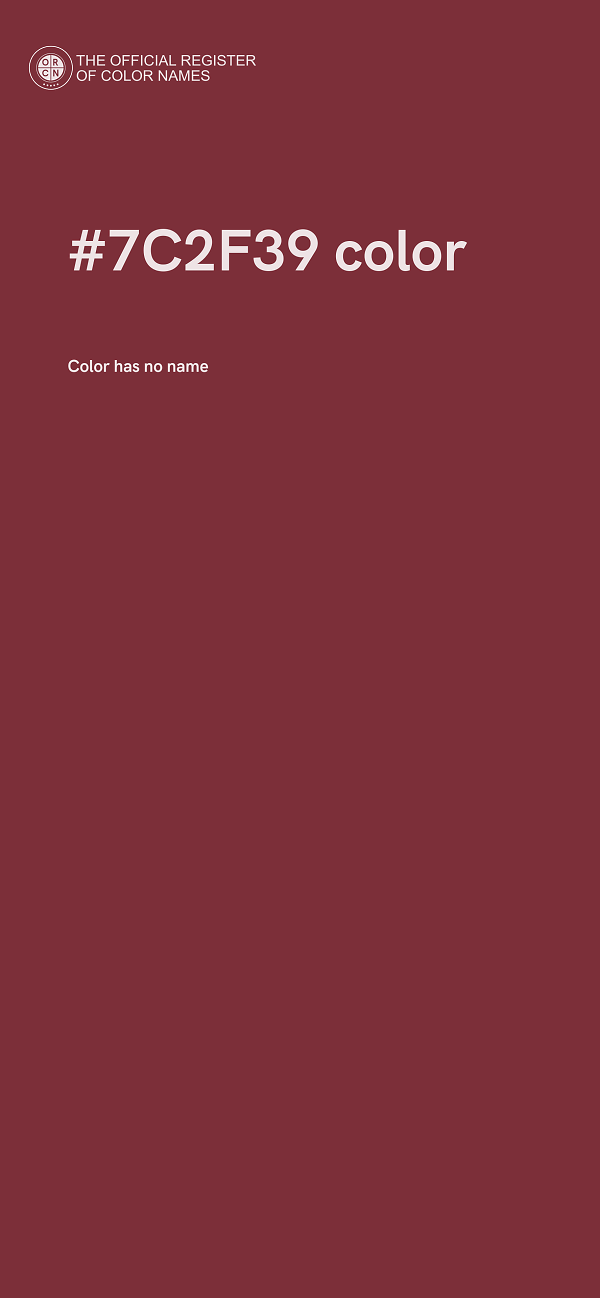 #7C2F39 color image