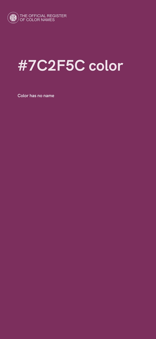 #7C2F5C color image
