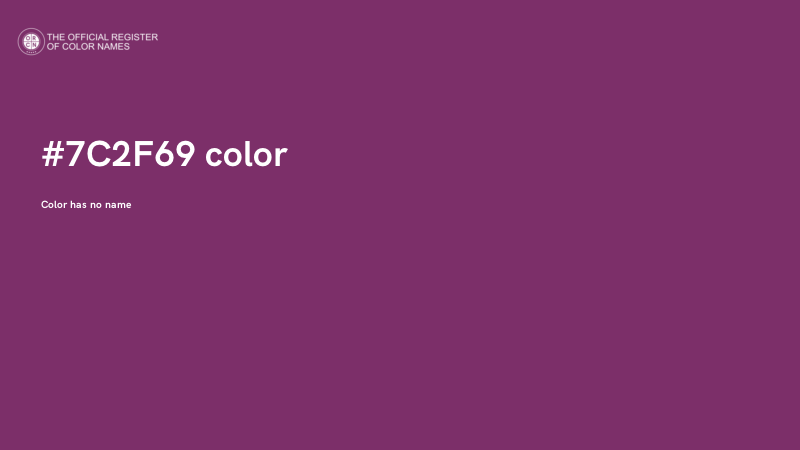 #7C2F69 color image