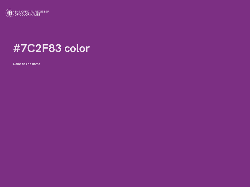 #7C2F83 color image