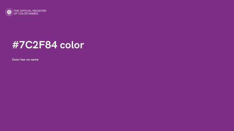 #7C2F84 color image