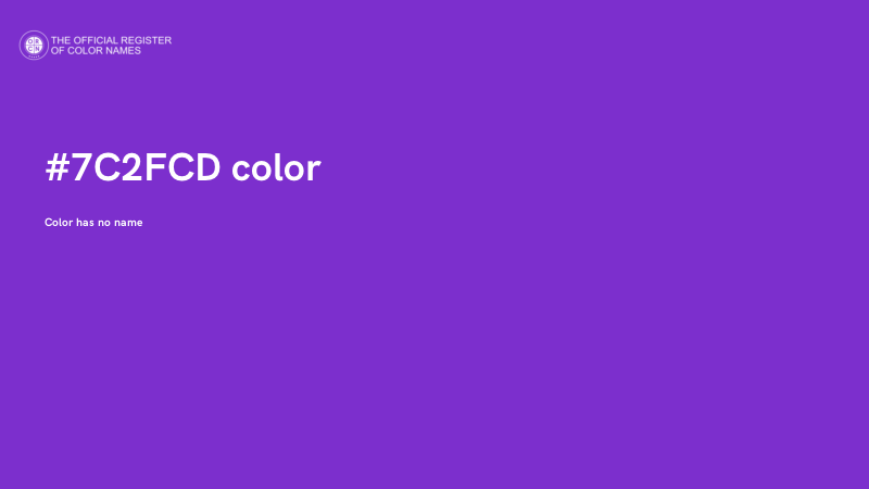 #7C2FCD color image