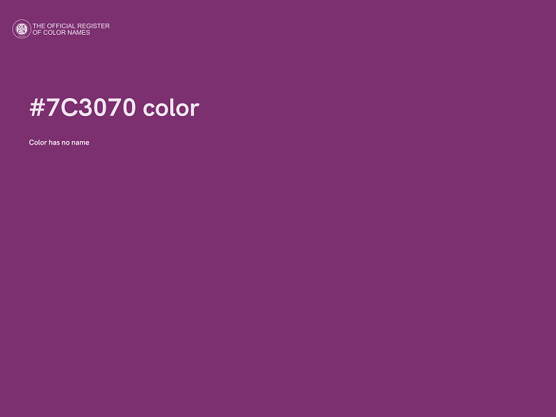 #7C3070 color image
