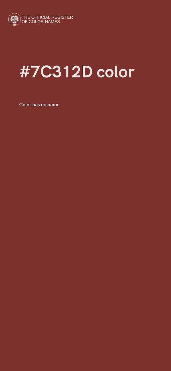 #7C312D color image