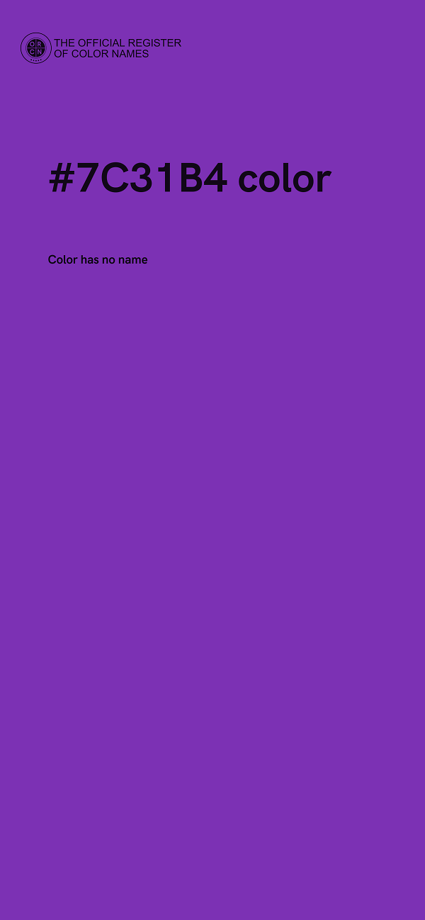 #7C31B4 color image