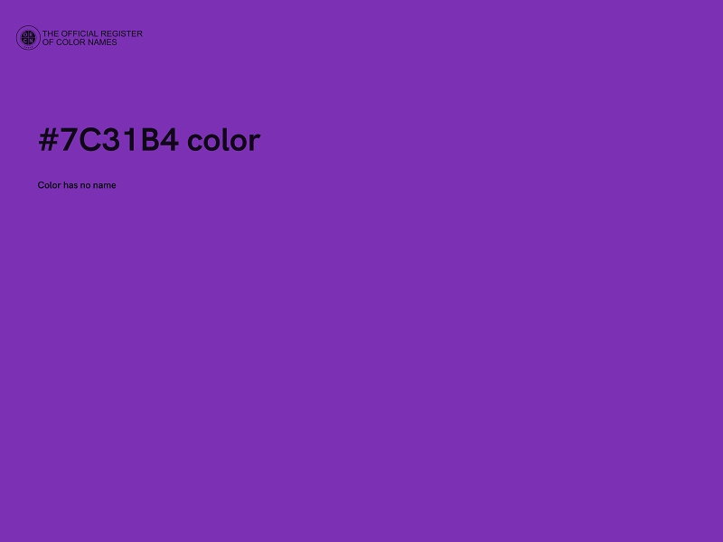 #7C31B4 color image