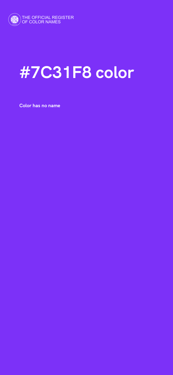 #7C31F8 color image