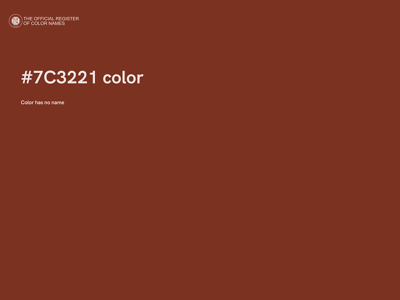 #7C3221 color image