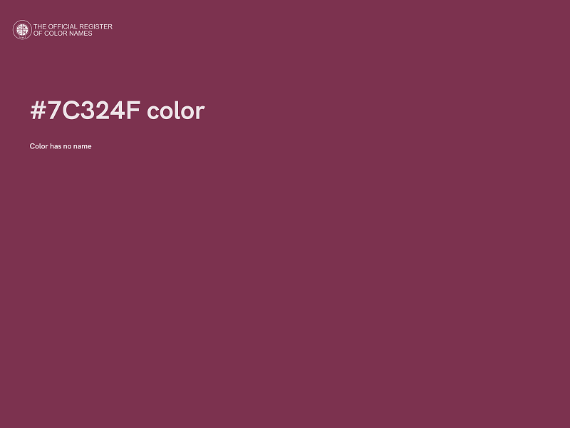 #7C324F color image