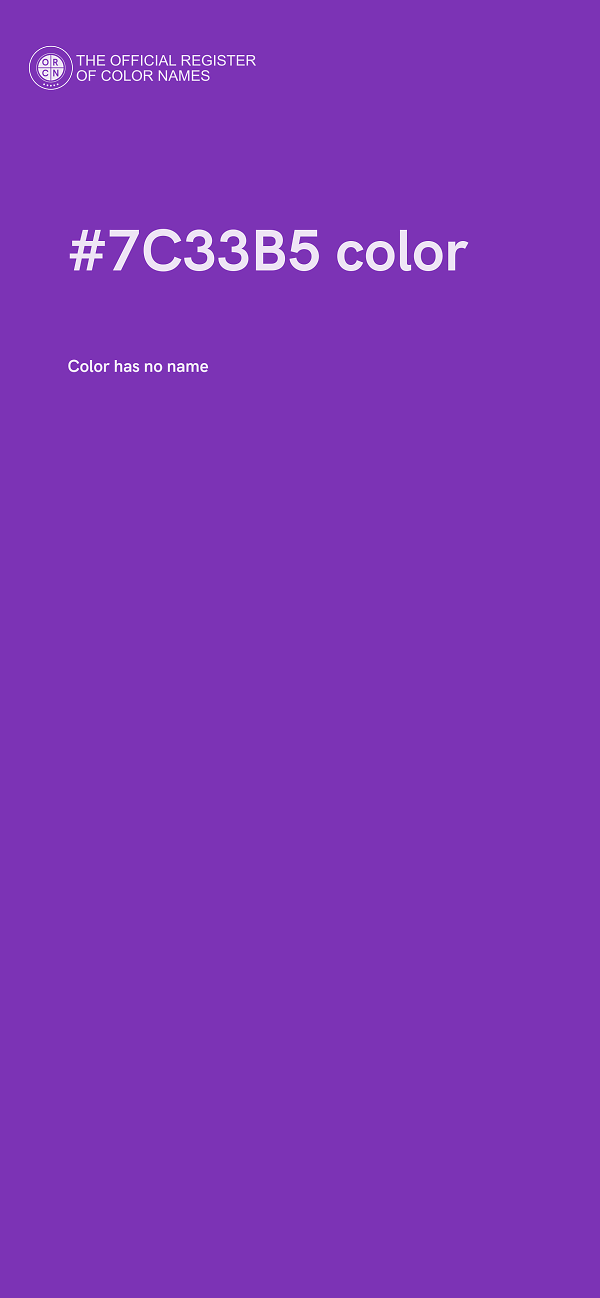 #7C33B5 color image
